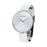 Calvin Klein Full Moon White Dial White Leather Strap Watch for Women - K8Y231L6 Authentic Buy Shop Now