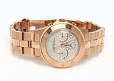 Marc Jacobs Blade Chronograph Mother of Pearl White Dial Rose Gold Steel Strap Watch for Women - MBM8637 Authentic Buy Shop Now