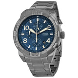 Fossil Bronson Chronograph Blue Dial Grey Steel Strap Watch for Men - FS5711 Authentic Buy Shop Now