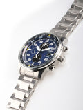 Citizen Eco Drive Chronograph Blue Dial Silver Stainless Steel Watch For Men - CA0690-88L Authentic Buy Shop Now