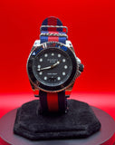 Gucci Dive Black Dial Red & Blue Nylon Strap Watch For Men - YA136210 Authentic Buy Shop Now