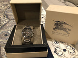 Burberry The City Black Dial Silver Steel Strap Watch for Men - BU9380 Authentic Buy Shop Now