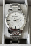 Burberry The City Silver Dial Silver Steel Strap Watch for Men - BU9037 Authentic Buy Shop Now