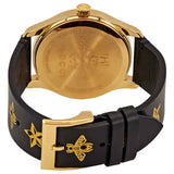 Gucci G-Timeless Black Dial Black Leather Strap Watch For Women - YA1264055 Authentic Buy Shop Now