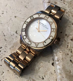 Marc Jacobs Blade White Dial Rose Gold Steel Strap Watch for Women - MBM3076 Authentic Buy Shop Now