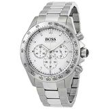 Hugo Boss Ikon Chronograph White Dial Silver Steel Strap Watch for Men - 1512962 Authentic Buy Shop Now