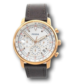 Fossil Goodwin Chronograph White Dial Brown Leather Strap Watch for Men - FS5415 Authentic Buy Shop Now