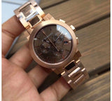 Burberry The City Grey Dial Rose Gold Steel Strap Unisex Watch - BU9754 Authentic Buy Shop Now