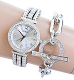 Guess Gala Diamonds Silver Dial Silver Steel Strap Watch for Women - GW0401L1 Authentic Buy Shop Now