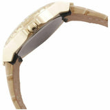 Guess Limelight Quartz Silver Dial Golden Leather Strap Watch For Women - W0775L2 Authentic Buy Shop Now