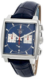 Tag Heuer Monaco Automatic Chronograph Blue Dial Blue Leather Strap Watch for Men - CBL2111.FC6453 Authentic Buy Shop Now