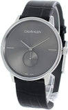 Calvin Klein Accent Black Dial Black Leather Strap Watch for Men - K2Y211C3 Authentic Buy Shop Now