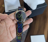 Gucci G Timeless Quartz Black Dial Black Leather Strap Watch For Women - YA1264146 Authentic Buy Shop Now