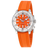 Breitling Superocean Automatic 36 Orange Dial Orange Rubber Strap Watch for Men - A17377211O1S1 Authentic Buy Shop Now