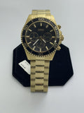 Guess Chaser Chronograph Black Dial Gold Steel Strap Watch for Men - W0170G2 Authentic Buy Shop Now