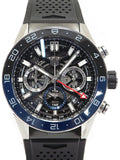 Tag Heuer Carrera Automatic Chronograph Steel & Ceramic Black Dial Black Rubber Strap Watch for Men - CBG2A1Z.FT6157 Authentic Buy Shop Now