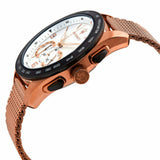 Maserati Traguardo 45mm Chronograph Rose Gold Mesh Strap White Dial Watch For Men - R8873612011 Authentic Buy Shop Now