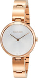 Calvin Klein Wavy White Dial Rose Gold Steel Strap Watch for Women - K9U23646 Authentic Buy Shop Now
