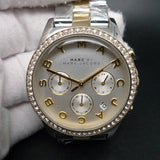 Marc Jacobs Henry Chronograph Silver Dial Two Tone Steel Strap Watch for Women - MBM3197 Authentic Buy Shop Now