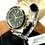 Movado Series 800 Chronograph Black Dial Two Tone Steel Strap Watch For Men - 2600146 Authentic Buy Shop Now
