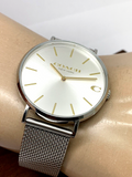 Coach Charles Silver Dial Silver Mesh Bracelet Watch for Men - 14602439 Authentic Buy Shop Now