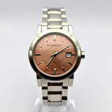 Burberry The City Pink Dial Silver Steel Strap Watch for Women - BU9124 Authentic Buy Shop Now