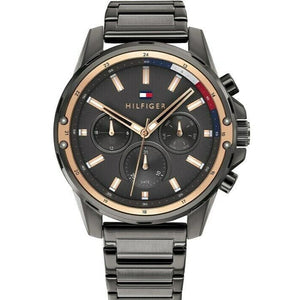 Tommy Hilfiger Mason Grey Dial Grey Steel Strap Watch for Men - 1791790 Authentic Buy Shop Now