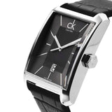 Calvin Klein Window Black Dial Black Leather Strap Watch for Men - K2M21107 Authentic Buy Shop Now
