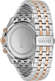 Hugo Boss Associate Chronograph Black Dial Two Tone Steel Strap Watch for Men - 1513840 Authentic Buy Shop Now
