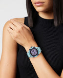 Versace Icon Active Chronograph Purple Dial Blue Silicone Strap Watch For Men - VEZ701523 Authentic Buy Shop Now