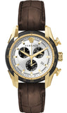 Versace V-Ray Chronograph Quartz White Dial Brown Leather Strap Watch For Men - VE2I00221 Authentic Buy Shop Now