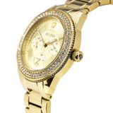 Bulova Multi Function Gold Dial Gold Steel Strap Watch for Women - 97N102 Authentic Buy Shop Now
