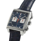 Tag Heuer Monaco Automatic Chronograph Blue Dial Blue Leather Strap Watch for Men - CBL2111.FC6453 Authentic Buy Shop Now