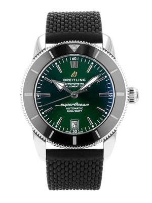 Breitling Superocean Heritage B20 Automatic 42 Green Dial Black Mesh Bracelet Watch for Women - AB2010121L1S1 Authentic Buy Shop Now