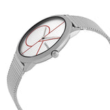 Calvin Klein Minimal White Dial Silver Mesh Bracelet Watch for Women - K3M52152 Authentic Buy Shop Now