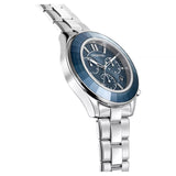 Swarovski Octea Lux Sport Chronograph Blue Dial Silver Steel Strap Watch for Women - 5610481 Authentic Buy Shop Now