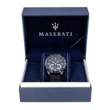 Maserati Traguardo Chronograph Black Dial Black Mesh Bracelet Watch For Men - R8873612031 Authentic Buy Shop Now