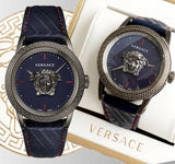 Versace Palazzo Empire Black Dial Black Leather Strap Watch for Men - VERD00218 Authentic Buy Shop Now