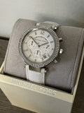 Michael Kors Parker White Dial White Leather Strap Watch for Women - MK2277 Authentic Buy Shop Now