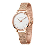 Calvin Klein Even White Dial Rose Gold Mesh Bracelet Watch for Women - K7B23626 Authentic Buy Shop Now