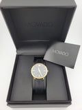 Movado Ultra Slim Black Dial Black Leather Strap Watch For Women - 0607091 Authentic Buy Shop Now