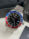Movado Series 800 Pepsi Black Dial Silver Steel Strap Watch for Men - 2600152 Authentic Buy Shop Now