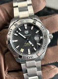Tag Heuer Aquaracer Automatic Black Dial Silver Steel Strap Watch for Men - WAY2010.BA0927 Authentic Buy Shop Now