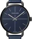 Calvin Klein Even Blue Dial Blue Leather Strap Watch for Men - K7B214VN Authentic Buy Shop Now