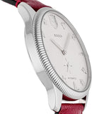 Gucci G Timeless Automatic Silver Dial Red Leather Strap Watch For Men - YA126346 Authentic Buy Shop Now