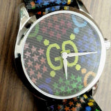 Gucci G Timeless Quartz Black Dial Black Leather Strap Watch For Women - YA1264146 Authentic Buy Shop Now