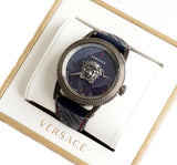 Versace Palazzo Empire Blue Dial Blue Leather Strap Watch for Men - VERD00118 Authentic Buy Shop Now