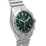 Breitling Chronomat B01 42mm Green Dial Silver Steel Strap Watch for Men - AB01343A1L1A1 Authentic Buy Shop Now