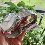 Movado Bold Silver Dial Silver Mesh Bracelet Watch For Men - 3600260 Authentic Buy Shop Now