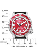 Citizen Eco Drive Promaster Marine Red Dial Black Rubber Strap Watch For Men - BN0159-15X Authentic Buy Shop Now